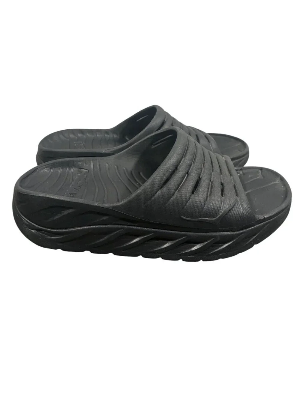 Hoka One One Ora Recovery Slide 2 sandals Black Size 8 Comfortable Lightweight